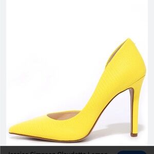 Jessica Simpson Yellow Shock Heels